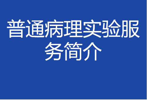 普通病理實(shí)驗(yàn)服務(wù)簡介